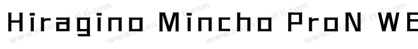 Hiragino Mincho ProN W6字体转换